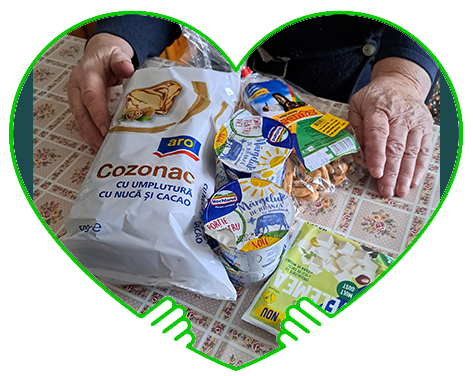Cozonac și produse donate – inimă